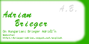 adrian brieger business card